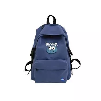 Zkck American Female Student Casual Large Capacity Backpack Monster-Blue small size 8284#