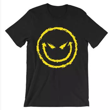 Злая улыбка Графическая новинка Саркастическая смешная женская футболка унисекс Юмор Математика Графическая новинка Саркастическая смешная футболка Хлопковые обычные футболки 4XL чёрный