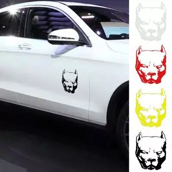 Злой Питбуль авто грузовик мотоцикл светоотражающие наклейки украшения 18.8x15cm чёрный