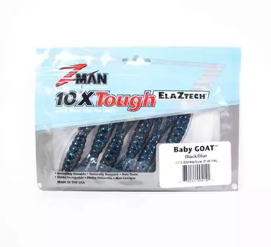 Zman Мягкая приманка Козленок 3 дюйма 6 в упаковке Черный синий (4141)