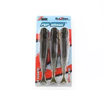 Zman Мягкая приманка Pop ShadZ 5 дюймов 3 в упаковке Грязевой гольян (5728)