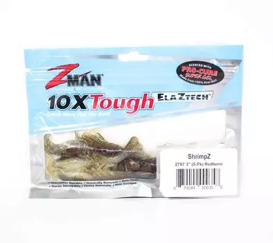 Zman Soft Lure ароматизированные креветки 3 дюйма, 5 шт. в упаковке, красная кость (0358)