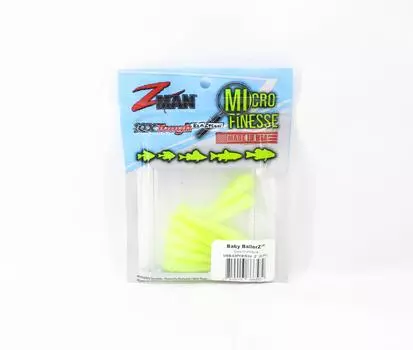 Zman Soft Lure Baby BallerZ 2 дюйма, 8 шт. в упаковке, светящийся шартрез (6582)
