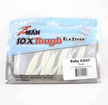Zman Soft Lure Baby Goat 3 дюйма, 6 шт. в упаковке, жемчуг (4196)