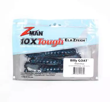 Zman Soft Lure Billy Goat 4,25 дюйма, 3 шт. в упаковке, черный, синий (4622)