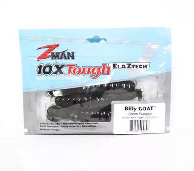Zman Soft Lure Billy Goat 4,25 дюйма, 3 шт. в упаковке, зеленая тыква (4646)
