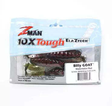 Zman Soft Lure Billy Goat 4,25 дюйма, 3 шт. в упаковке, арбузно-красный (4639)