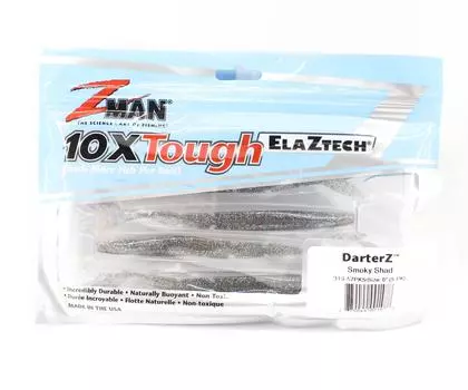 Мягкая приманка Zman DarterZ 6 дюймов 5 шт. в упаковке Smoky Shad (1478)