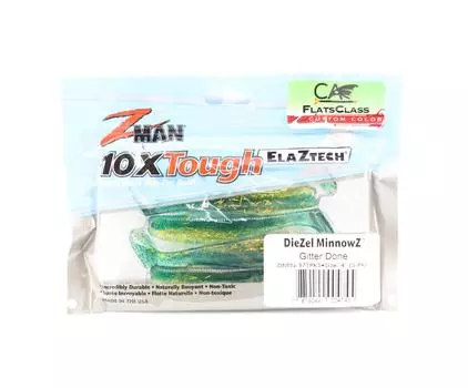Zman Soft Lure Diezel MinnowZ 4 дюйма, 5 штук в упаковке Gitter Done (4745)
