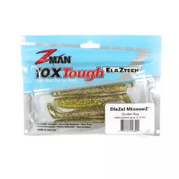 Zman Soft Lure Diezel MinnowZ 4 Inch 5 шт. в упаковке Golden Boy (8422)