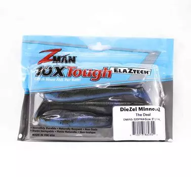 Zman Soft Lure Diezel MinnowZ 5 дюймов, 4 шт. в упаковке (0344)