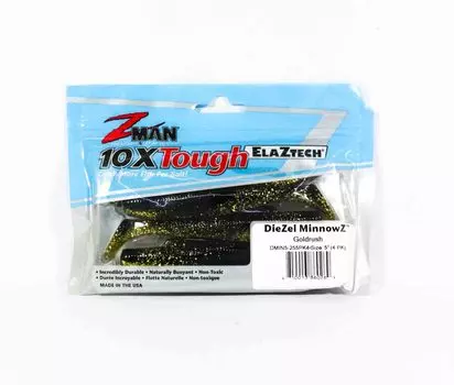 Zman Soft Lure Diezel MinnowZ 5 Inch 4/Pack Gold Rush (0269)
