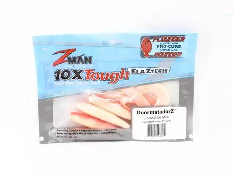 Zman Soft Lure DoormatadorZ 5 дюймов 4 шт./упаковка кокосового льда (8620)