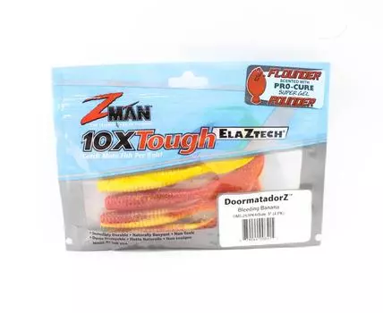Zman Soft Lure DoormatadorZ 5 дюймов 4 шт. в упаковке Кровоточащий банан (8415)
