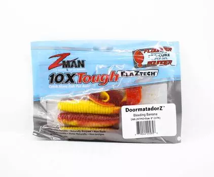 Zman Soft Lure DoormatadorZ 6 дюймов, 3 шт. в упаковке, кровоточащий банан (5858)