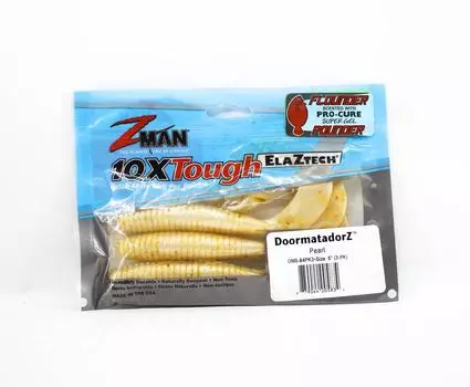 Zman Soft Lure DoormatadorZ 6 дюймов, 3 шт. в упаковке, жемчуг (5834)