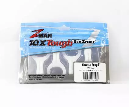 Zman Soft Lure Finesse FrogZ 2.75 Inch 4/Pack White (1482)