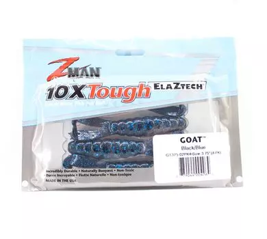Zman Soft Lure Goat 3,75 дюйма, 4 шт. в упаковке, черный/синий (4264)