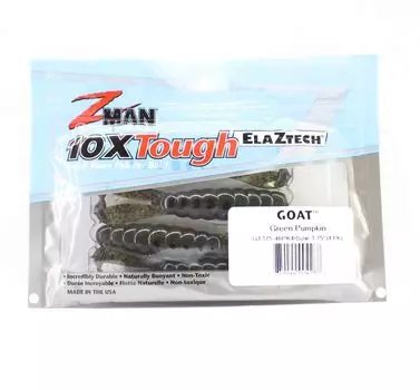 Zman Soft Lure Goat 3,75 дюйма, 4 штуки в упаковке, зеленая тыква (4288)