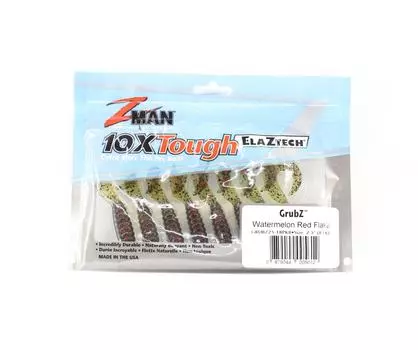 Zman Soft Lure GrubZ 2.5 дюйма 8 шт. в упаковке Арбузный красный (5612)