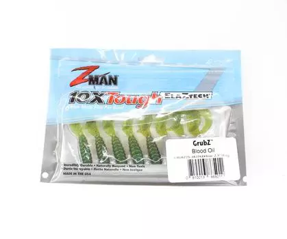 Zman Soft Lure GrubZ 2,5 дюйма, 8 шт. в упаковке, масло крови (5011)
