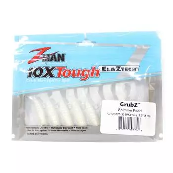 Zman Soft Lure GrubZ 2,5 дюйма, 8 шт./упаковка с мерцающим жемчугом (7746)