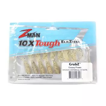 Zman Soft Lure GrubZ 2,5 дюйма, 8 штук в упаковке, жирная креветка (3458)