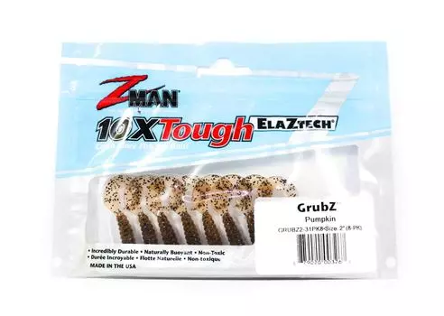 Zman Soft Lure GrubZ 2 дюйма, 8 шт. в упаковке, тыквенные семечки (3267)