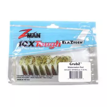 Zman Soft Lure GrubZ 2 Inch 8 в упаковке Арбузно-красный (3250)