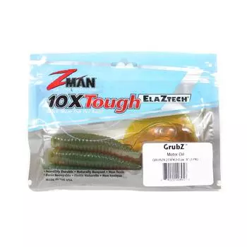 Zman Soft Lure GrubZ 9 дюймов, 3 шт., моторное масло (8958)