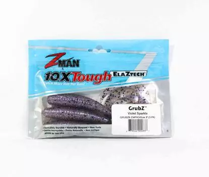 Zman Soft Lure GrubZ 9 дюймов 3 в упаковке Violet Sparkle (4837)