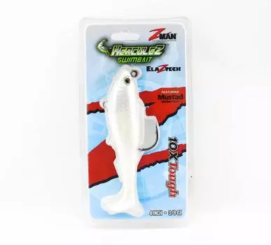 Zman Soft Lure Herculez Swimbait 4 дюйма жемчуг (3588)