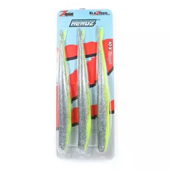 Zman Soft Lure HeroZ 10 дюймов, 3 шт. в упаковке, сексуальная кефаль (8187)