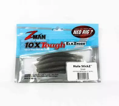 Zman Soft Lure Hula Stickz 4 дюйма, 6 штук в упаковке, корюшка (1782 г.)