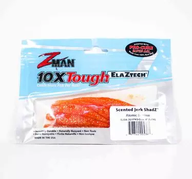 Zman Soft Lure Jerk ShadZ 4 дюйма 5 шт. в упаковке Atomic Sunrise (5367)