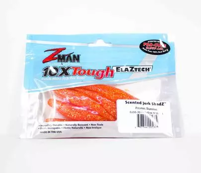 Zman Soft Lure Jerk ShadZ 5 дюймов 5 шт. в упаковке Atomic Sunrise (5374)