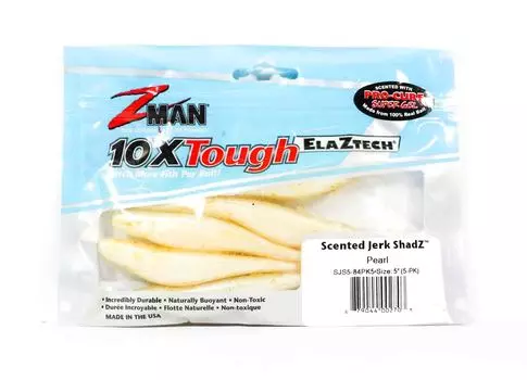 Zman Soft Lure Jerk ShadZ 5 дюймов 5 шт. в упаковке жемчуг (2703)