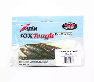 Zman Soft Lure Jerk ShadZ 5 дюймов, 5 шт. в упаковке, моторное масло (7678)