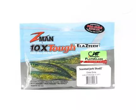 Zman Soft Lure Jerk ShadZ 5 дюймов, 5 шт. в упаковке, Gitter Done (4370)