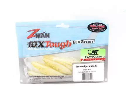 Zman Soft Lure Jerk ShadZ 5 дюймов 5 шт. в упаковке Beer Run (4028)
