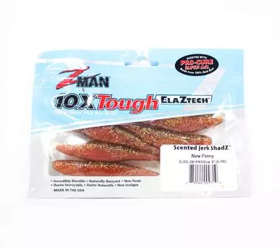Zman Soft Lure Jerk ShadZ 5 Inch, 5 шт. в упаковке, New Penny (2710)