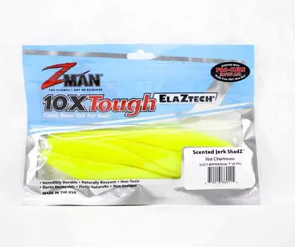 Zman Soft Lure Jerk ShadZ ароматизированная, 7 дюймов, 4 шт. в упаковке. Горячая таблица (0115)