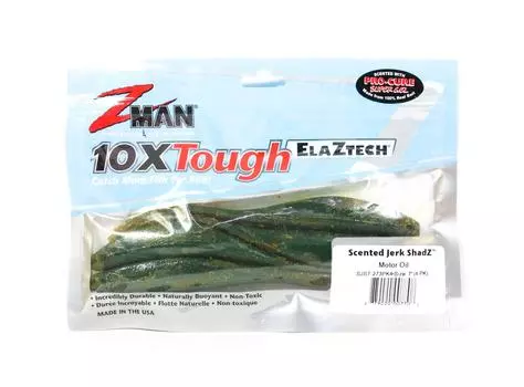 Zman Soft Lure Jerk ShadZ ароматизированное моторное масло 7 дюймов, 4 шт. в упаковке (7708)