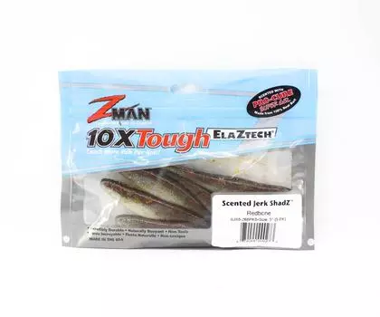 Zman Soft Lure Jerk ShadZ Scented 5 дюймов 5 шт. в упаковке Red Bone (0273)