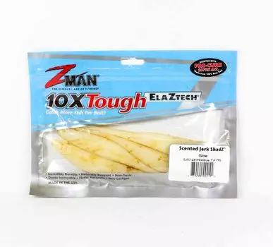 Zman Soft Lure Jerk ShadZ ароматизированный 7 дюймов 4 шт. в упаковке Glow (2192)