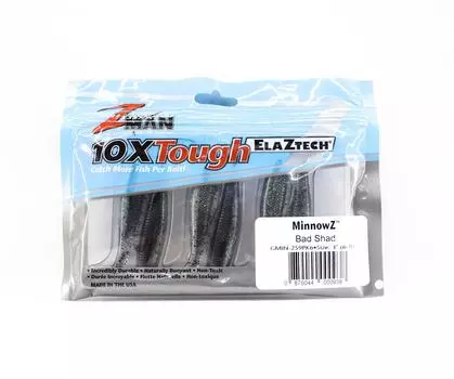 Zman Soft Lure MinnowZ 3 дюйма 6 шт. в упаковке Bad Shad (0938)
