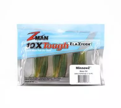 Zman Soft Lure MinnowZ 3 дюйма, 6 шт., моторное масло (5766)