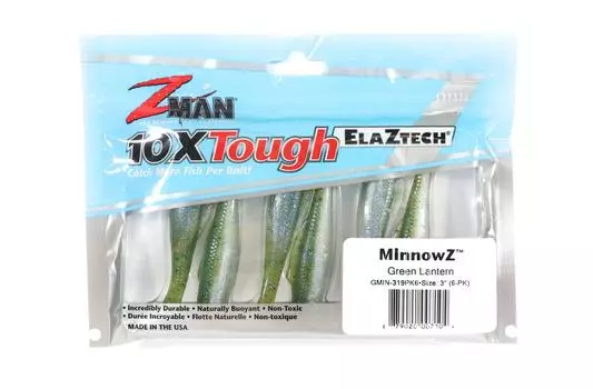 Zman Soft Lure MinnowZ 3 Inch 6 в упаковке Green Lantern (7104)