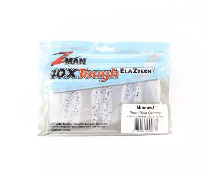 Zman Soft Lure MinnowZ 3 Inch 6/Pack Pearl Blue Glimmer (9771)