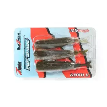 Zman Soft Lure Pop ShadZ 4 дюйма, 3 шт. в упаковке, грязевой гольян (8019)